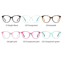 Load image into Gallery viewer, Anti Blue Light Blocking Women's Round Glasses TR90 Radiation Protection Eyeglasses Transparent Eyewear