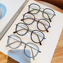 Load image into Gallery viewer, Anti Blue Light Glasses Frame Men Women Metal Glasses Frames Vintage Optical Eyeglasses Black Spectacles Big