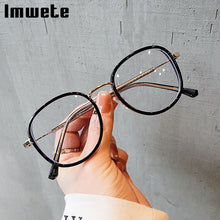 Load image into Gallery viewer, Anti Blue Light Glasses Frame Men Women Metal Glasses Frames Vintage Optical Eyeglasses Black Spectacles Big
