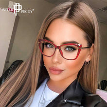 Load image into Gallery viewer, Anti Blue Light Glasses Vintage Women Cat Eye Computer Eyeglasses Frame Blocking Glasses Transparent Optical Eyewear