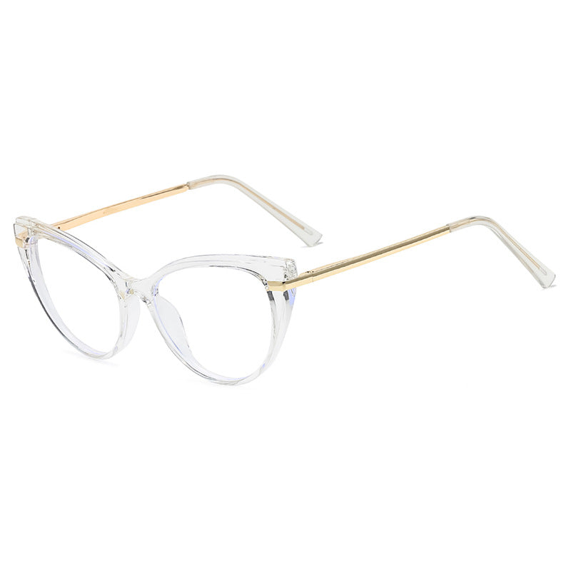 Anti Blue Light Glasses Vintage Women Cat Eye Computer Eyeglasses Frame Blocking Glasses Transparent Optical Eyewear