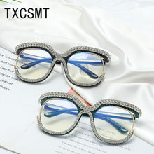 Load image into Gallery viewer, Anti Blue Light Glasses Women Prescription Eyewear 2023  Brand Rhinestone Frame Can Be Equipped with Myopia Lenses