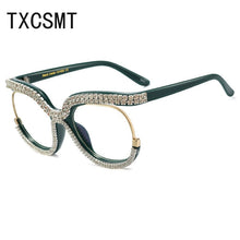 Load image into Gallery viewer, Anti Blue Light Glasses Women Prescription Eyewear 2023  Brand Rhinestone Frame Can Be Equipped with Myopia Lenses