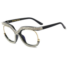 Load image into Gallery viewer, Anti Blue Light Glasses Women Prescription Eyewear 2023  Brand Rhinestone Frame Can Be Equipped with Myopia Lenses