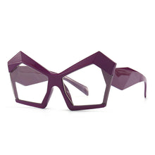 Carica l'immagine nel visualizzatore di Gallery, Occhiali da vista Cat Eye irregolari oversize anti luce blu per donna Uomo Occhiali da vista retrò trasparenti per computer Shades UV400 Ladies