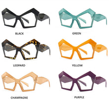 Carica l'immagine nel visualizzatore di Gallery, Occhiali da vista Cat Eye irregolari oversize anti luce blu per donna Uomo Occhiali da vista retrò trasparenti per computer Shades UV400 Ladies