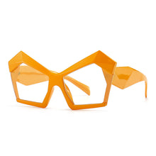 Carica l'immagine nel visualizzatore di Gallery, Occhiali da vista Cat Eye irregolari oversize anti luce blu per donna Uomo Occhiali da vista retrò trasparenti per computer Shades UV400 Ladies