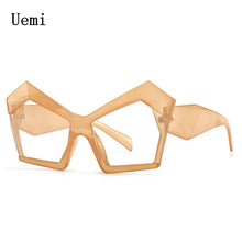 Carica l'immagine nel visualizzatore di Gallery, Occhiali da vista Cat Eye irregolari oversize anti luce blu per donna Uomo Occhiali da vista retrò trasparenti per computer Shades UV400 Ladies