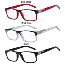 Load image into Gallery viewer, Anti Radiation Rectangular Frame Spring Hinge Readers Presbyopia Glasses Reading Glasses Eyewear
