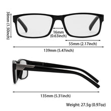 Load image into Gallery viewer, Anti Radiation Rectangular Frame Spring Hinge Readers Presbyopia Glasses Reading Glasses Eyewear