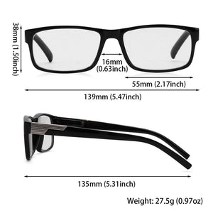 Anti Radiation Rectangular Frame Spring Hinge Readers Presbyopia Glasses Reading Glasses Eyewear