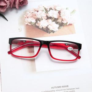 Anti Radiation Rectangular Frame Spring Hinge Readers Presbyopia Glasses Reading Glasses Eyewear