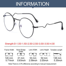 Load image into Gallery viewer, Anti-blue Glasses Vintage Round Oversized Glasses Frame Eyeglass Spectacles Vision Care Goggles Eyewears