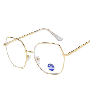 Anti-blue Light Classic Vintage Women Computer Optics Eyeglasses Square Metal Frame Retro Men Glasses Eye Glass