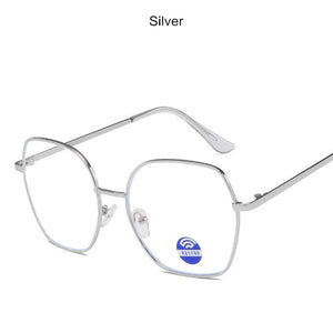 Anti-blue Light Classic Vintage Women Computer Optics Eyeglasses Square Metal Frame Retro Men Glasses Eye Glass