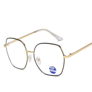 Anti-blue Light Classic Vintage Women Computer Optics Eyeglasses Square Metal Frame Retro Men Glasses Eye Glass