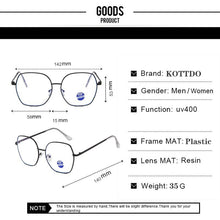 Load image into Gallery viewer, Anti-blue Light Classic Vintage Women Computer Optics Eyeglasses Square Metal Frame Retro Men Glasses Eye Glass
