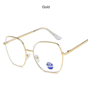 Anti-blue Light Classic Vintage Women Computer Optics Eyeglasses Square Metal Frame Retro Men Glasses Eye Glass