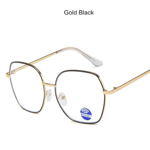 Anti-blue Light Classic Vintage Women Computer Optics Eyeglasses Square Metal Frame Retro Men Glasses Eye Glass