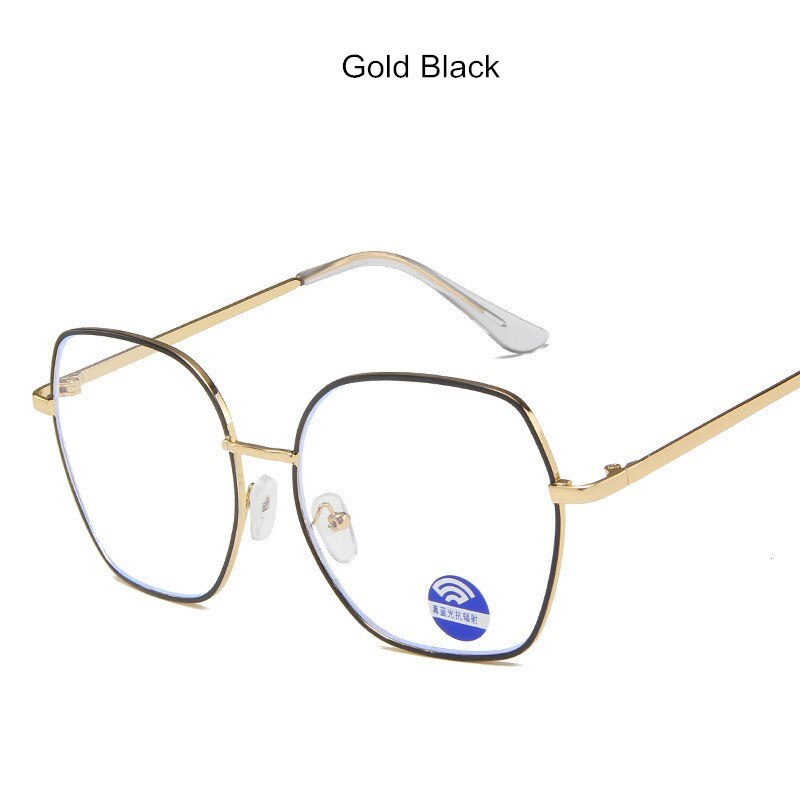 Anti-blue Light Classic Vintage Women Computer Optics Eyeglasses Square Metal Frame Retro Men Glasses Eye Glass