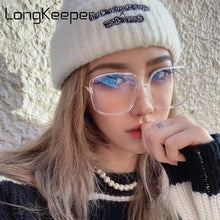 Load image into Gallery viewer, Anti-blue Light Eyeglasses Women Oversized Square Glasses Frame Female Retro Black Big Eyeglasses Computer Spectacles