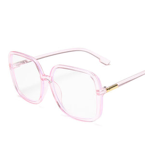 Anti-blue Light Eyeglasses Women Oversized Square Glasses Frame Female Retro Black Big Eyeglasses Computer Spectacles