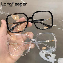 Load image into Gallery viewer, Anti-blue Light Eyeglasses Women Oversized Square Glasses Frame Female Retro Black Big Eyeglasses Computer Spectacles