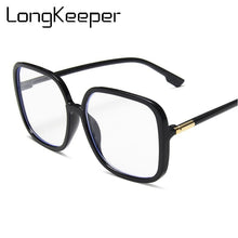 Load image into Gallery viewer, Anti-blue Light Eyeglasses Women Oversized Square Glasses Frame Female Retro Black Big Eyeglasses Computer Spectacles