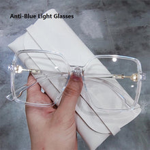 Load image into Gallery viewer, Anti-blue Light Glasses Women Vintage Oversized Large Square Eyeglasses Frame Men Blocking Blue-Ray Spectacles Frames