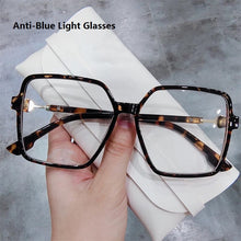 Load image into Gallery viewer, Anti-blue Light Glasses Women Vintage Oversized Large Square Eyeglasses Frame Men Blocking Blue-Ray Spectacles Frames