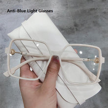 Load image into Gallery viewer, Anti-blue Light Glasses Women Vintage Oversized Large Square Eyeglasses Frame Men Blocking Blue-Ray Spectacles Frames