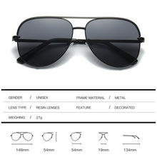 Load image into Gallery viewer, Aviation Sunglasses For Women Men Driving Eyewear Black Frame Male Female Mirrors Coating Sun Glasses UV400