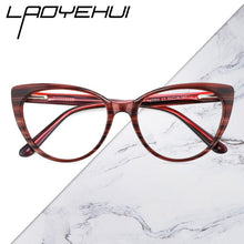 Load image into Gallery viewer, BRAND Round Prescription Glasses Cat Eye Transparent Women Vintage Eyeglasses Stylish Female Spectacle Frames Acetate