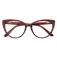 Load image into Gallery viewer, BRAND Round Prescription Glasses Cat Eye Transparent Women Vintage Eyeglasses Stylish Female Spectacle Frames Acetate