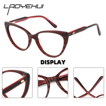 Load image into Gallery viewer, BRAND Round Prescription Glasses Cat Eye Transparent Women Vintage Eyeglasses Stylish Female Spectacle Frames Acetate