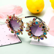 Load image into Gallery viewer, Baby Diamond Round Children Glasses 2023  Rhinestone Frames Eyeglasses Kids Eye Frame Eyewear Vintage Glasses