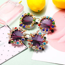 Load image into Gallery viewer, Baby Diamond Round Children Glasses 2023  Rhinestone Frames Eyeglasses Kids Eye Frame Eyewear Vintage Glasses