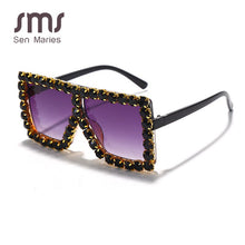 Load image into Gallery viewer, Baby Diamond Square Children Glasses 2023  Rhinestone Frames Eyeglasses Kids Eye Frame Eyewear Vintage Glasses