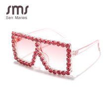 Load image into Gallery viewer, Baby Diamond Square Children Glasses 2023  Rhinestone Frames Eyeglasses Kids Eye Frame Eyewear Vintage Glasses