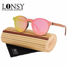 Load image into Gallery viewer, Bamboo Polarized Sunglasses Women Brand Designer UV400 Mirror Lenses Wood Sun glasses For Men Oculos de sol masculino