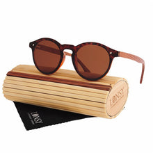 Load image into Gallery viewer, Bamboo Polarized Sunglasses Women Brand Designer UV400 Mirror Lenses Wood Sun glasses For Men Oculos de sol masculino