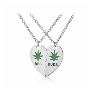 Fashion Best Friends Honey Love Couple Pendant Necklace 2 Pcs/ Set Rainbow Broken Heart BFF Good Friends Friendship Jewelry Gift