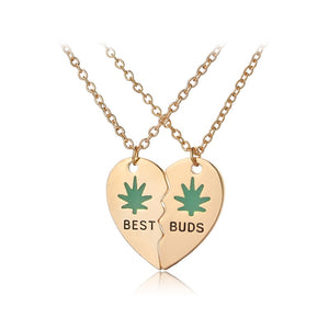 Fashion Best Friends Honey Love Couple Pendant Necklace 2 Pcs/ Set Rainbow Broken Heart BFF Good Friends Friendship Jewelry Gift