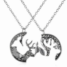 Carica l&#39;immagine nel visualizzatore di Gallery, Fashion Best Friends Honey Love Couple Pendant Necklace 2 Pcs/ Set Rainbow Broken Heart BFF Good Friends Friendship Jewelry Gift