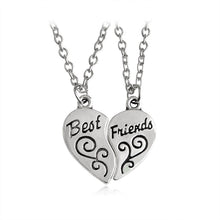 Carica l&#39;immagine nel visualizzatore di Gallery, Fashion Best Friends Honey Love Couple Pendant Necklace 2 Pcs/ Set Rainbow Broken Heart BFF Good Friends Friendship Jewelry Gift