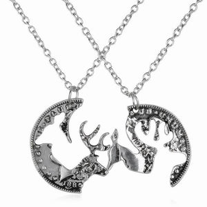 Fashion Best Friends Honey Love Couple Pendant Necklace 2 Pcs/ Set Rainbow Broken Heart BFF Good Friends Friendship Jewelry Gift