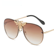 Load image into Gallery viewer, Big Bee Pilot Sunglasses Women's  Classic Retro Butterfly Sun Glasses Men Brand Designer Eyewear Vintage Shades
