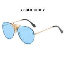 Load image into Gallery viewer, Big Bee Pilot Sunglasses Women's  Classic Retro Butterfly Sun Glasses Men Brand Designer Eyewear Vintage Shades