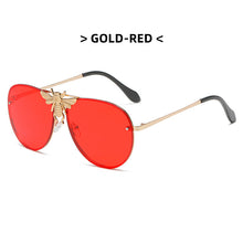 Load image into Gallery viewer, Big Bee Pilot Sunglasses Women's  Classic Retro Butterfly Sun Glasses Men Brand Designer Eyewear Vintage Shades