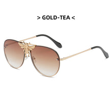 Load image into Gallery viewer, Big Bee Pilot Sunglasses Women's  Classic Retro Butterfly Sun Glasses Men Brand Designer Eyewear Vintage Shades
